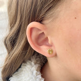 Smiley Face Screw Back Earrings