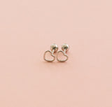 Hollow Heart Screw Back Earrings