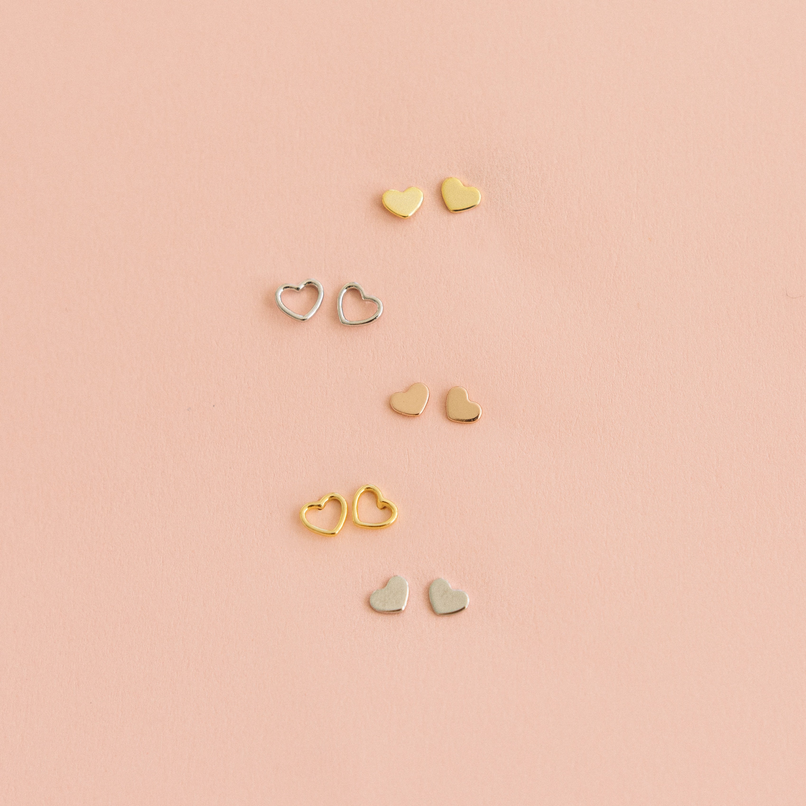 Heart Screw Back Earrings