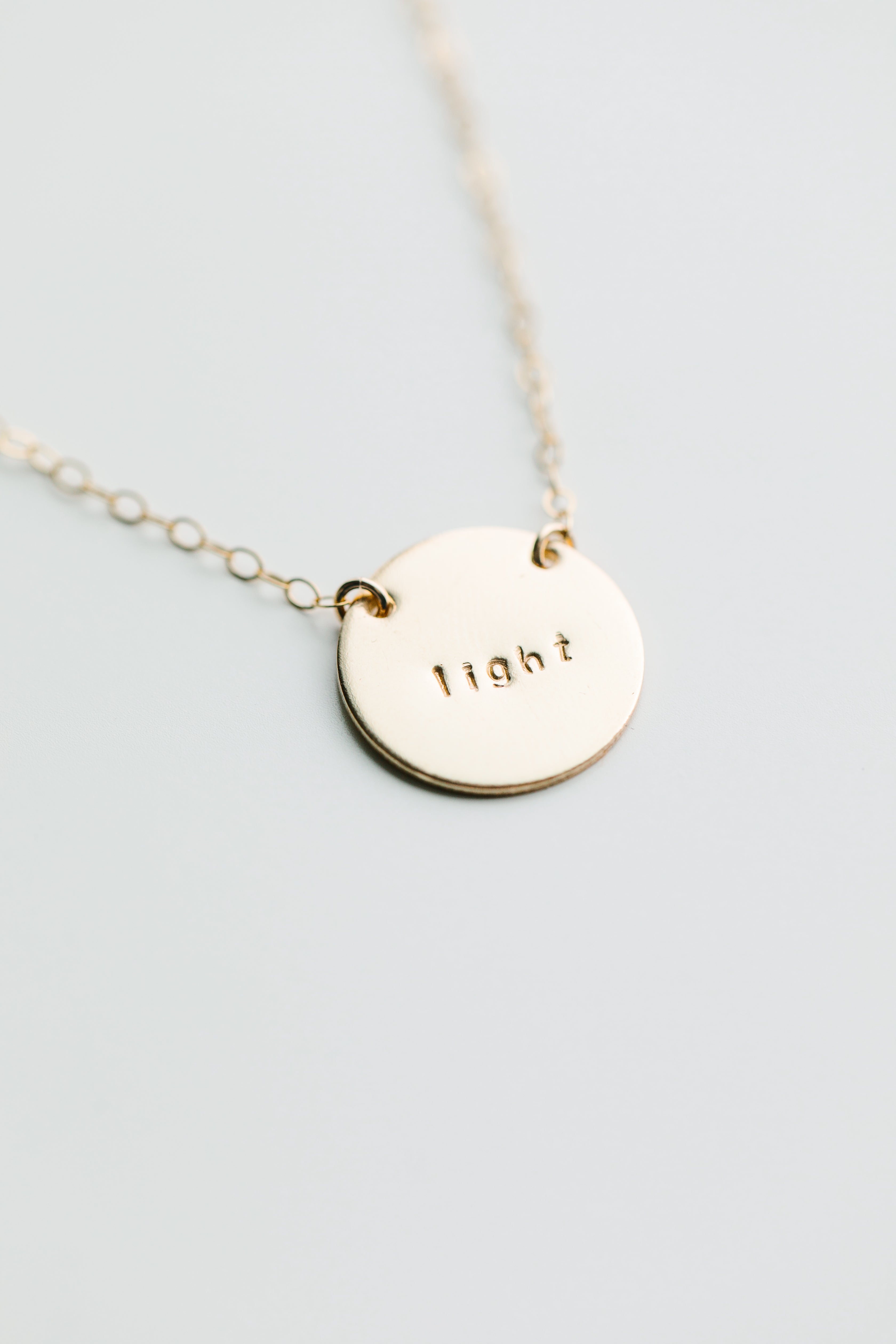 13mm Circle/Initial Charm Necklace
